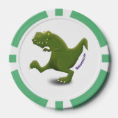 Funny T rex dinosaur cartoon humor Poker Chips (Voorkant)