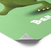 Funny T rex dinosaur cartoon humor Poster (Hoek)