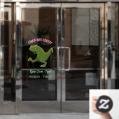 Funny T rex dinosaur cartoon humor Raamsticker (Kantoordeur)