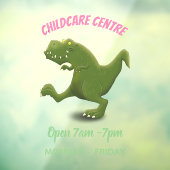 Funny T rex dinosaur cartoon humor Raamsticker (Vel 3)