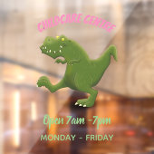 Funny T rex dinosaur cartoon humor Raamsticker (Vel 2)