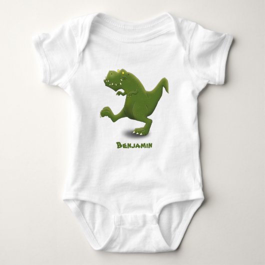Funny T rex dinosaur cartoon humor Romper (Voorkant)