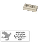 Funny T rex dinosaur cartoon humor Rubberstempel (Gestempeld)