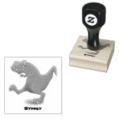 Funny T rex dinosaur cartoon humor Rubberstempel (Gestempeld)