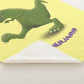 Funny T rex dinosaur cartoon humor Sherpa Deken (3/4)