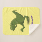 Funny T rex dinosaur cartoon humor Sherpa Deken (Voorkant (horizontaal))