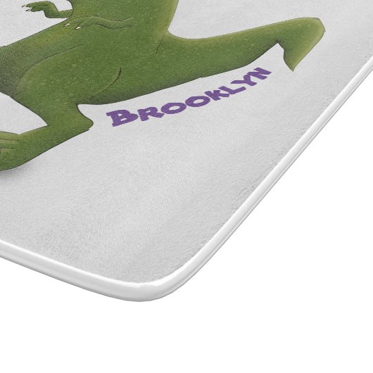 Funny T rex dinosaur cartoon humor Snijplank (Hoek)