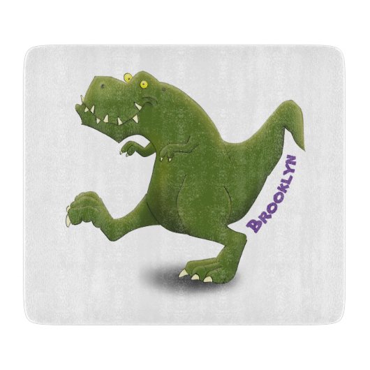 Funny T rex dinosaur cartoon humor Snijplank (Voorkant)