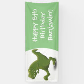 Funny T rex dinosaur cartoon humor Spandoek (Verticaal)