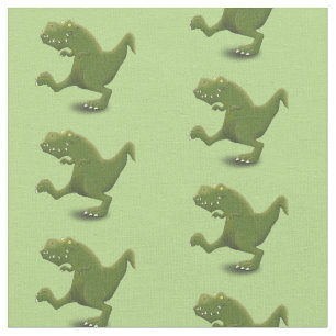 Funny T rex dinosaur cartoon humor Stof