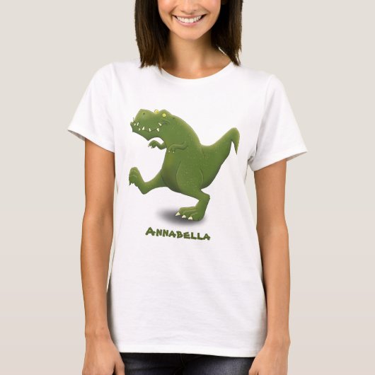 Funny T rex dinosaur cartoon humor T-shirt (Voorkant)