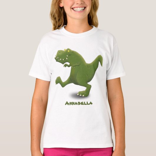 Funny T rex dinosaur cartoon humor T-shirt (Voorkant)