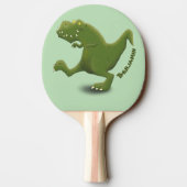 Funny T rex dinosaur cartoon humor Tafeltennisbatje (Achterkant)