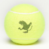 Funny T rex dinosaur cartoon humor Tennisballen (Achterkant)