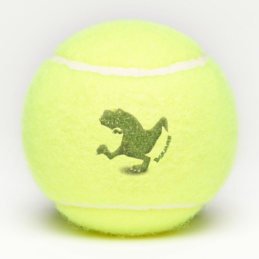 Funny T rex dinosaur cartoon humor Tennisballen (Achterkant)