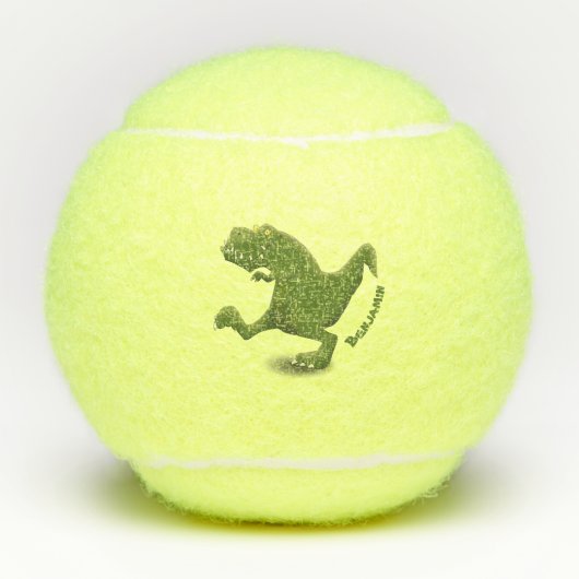 Funny T rex dinosaur cartoon humor Tennisballen (Voorkant)