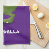 Funny T rex dinosaur cartoon humor Theedoek (Quarter Fold)