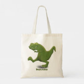 Funny T rex dinosaur cartoon humor Tote Bag (Achterkant)