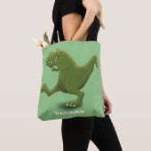 Funny T rex dinosaur cartoon humor Tote Bag (Dichtbij)