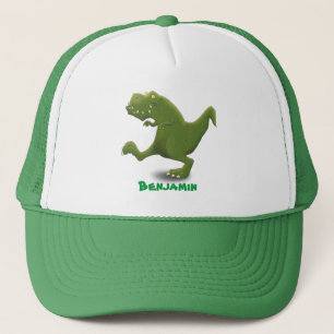 Funny T rex dinosaur cartoon humor Trucker Pet