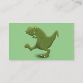 Funny T rex dinosaur cartoon humor Visitekaartje (Achterkant)