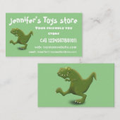Funny T rex dinosaur cartoon humor Visitekaartje (Voorkant / Achterkant)