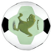 Funny T rex dinosaur cartoon humor Voetbal (Gedraaid)