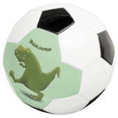 Funny T rex dinosaur cartoon humor Voetbal (Drie kwart)