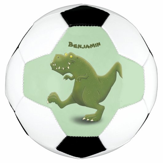 Funny T rex dinosaur cartoon humor Voetbal (Voorkant)
