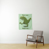 Funny T rex dinosaur cartoon humor Wandkleed (In situ)