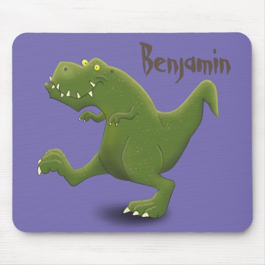 Funny t rex dinosaur cartoon muismat (Voorkant)