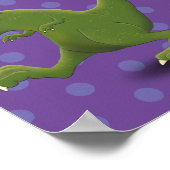 Funny t rex dinosaur cartoon poster (Hoek)