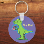 Funny T rex dinosaur cartoon Sleutelhanger (Voorkant)