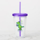 Funny T rex dinosaur drink cartoon Acryl Drinkbeker (Voorkant)