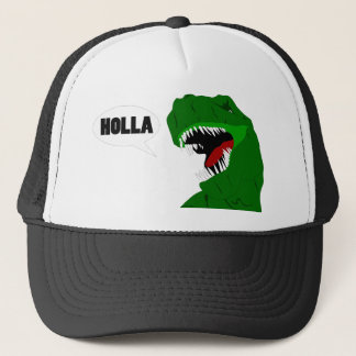 Funny T-rex Dinosaur Holla design Trucker Pet