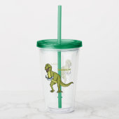 Funny T rex dinosaur illustratie Acryl Drinkbeker (Voorkant)
