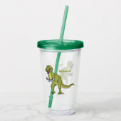 Funny T rex dinosaur illustratie Acryl Drinkbeker (Achterkant)