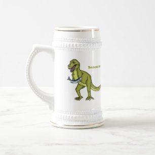 Funny T rex dinosaur illustratie Bierpul