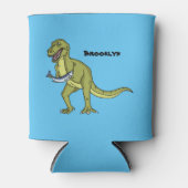 Funny T rex dinosaur illustratie Blikjeskoeler (Voorkant)