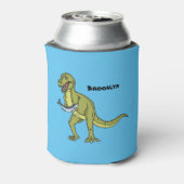 Funny T rex dinosaur illustratie Blikjeskoeler (Blikje Achterkant)