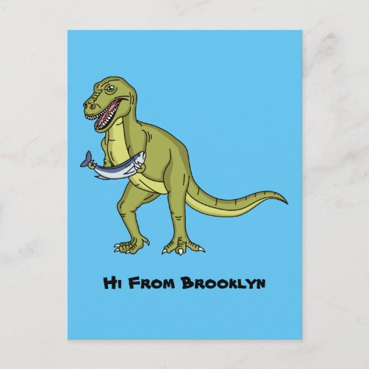 Funny T rex dinosaur illustratie Briefkaart (Voorkant)
