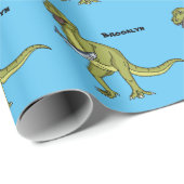 Funny T rex dinosaur illustratie Cadeaupapier (Rol Hoek)