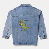 Funny T rex dinosaur illustratie Denim Jacket (Achterkant)