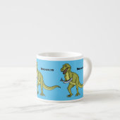 Funny T rex dinosaur illustratie Espresso Kop (Voorkant rechts)