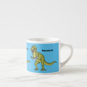 Funny T rex dinosaur illustratie Espresso Kop (Rechts)