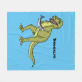 Funny T rex dinosaur illustratie Fleece Deken (Voorkant (Horizontaal))