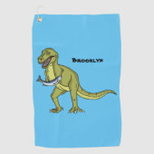 Funny T rex dinosaur illustratie Golfhanddoek (Voorkant)