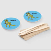 Funny T rex dinosaur illustratie Handwaaier (Niet-gemonteerd)
