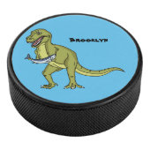 Funny T rex dinosaur illustratie Hockey Puck (3/4)