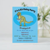 Funny T rex dinosaur illustratie Kaart (Staand voorkant)